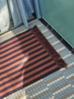 HAY Stripes And Stripes Door Mat, Navy Cacao 9 HAY Stripes And Stripes Door Mat, Navy Cacao -Hay Aquarelle vertical ice blue Stripes and Stripes navy cacao 1