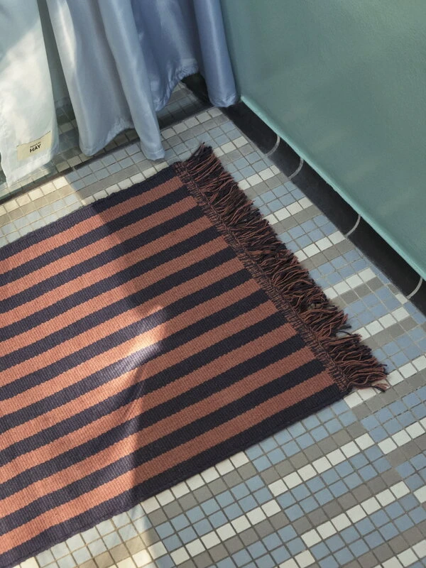 HAY Stripes And Stripes Rug, 65 X 300 Cm, Navy Cacao 4 HAY Stripes And Stripes Rug, 65 X 300 Cm, Navy Cacao - Image 4