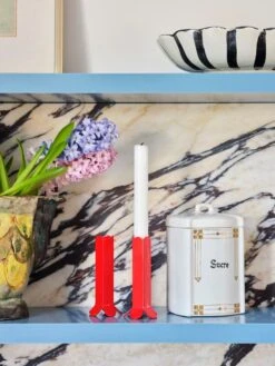 HAY Arcs Candleholder, L, Red -Hay Arcs Candleholder L red 01