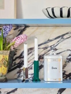 HAY Arcs Candleholder, S, Mirror -Hay Arcs Candleholder S mirror L green