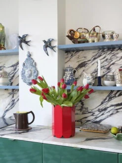 HAY Arcs Vase, Red -Hay Arcs Vase red Arcs Candleholder S dark blue