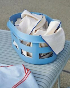 HAY Outline Tablecloth, 140 X 250 Cm, Light Blue 8 HAY Outline Tablecloth, 140 X 250 Cm, Light Blue -Hay Basket S soft blue Outline Tablecloth cream light blue