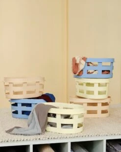 HAY Basket, S, Soft Blue -Hay Basket S soft blue soft yellow nougat 1