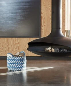 HAY Bead Basket With Handles, 40 Cm, Blue Dash 9 HAY Bead Basket With Handles, 40 Cm, Blue Dash -Hay Bead Basket With Handle blue dash 01