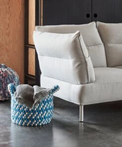 HAY Bead Basket With Handles, 40 Cm, Blue Dash 7 HAY Bead Basket With Handles, 40 Cm, Blue Dash -Hay Bead Basket With Handle blue dash Crinkle Plaid grey Pandarine 3 Seater w reclining armrest Mode Clavicle 009