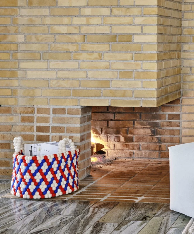 HAY Bead Basket With Handles, 40 Cm, Red Basket Weave 3 HAY Bead Basket With Handles, 40 Cm, Red Basket Weave - Image 3