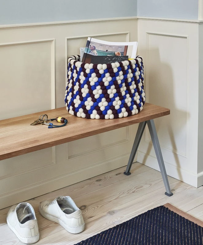 HAY Bead Basket, 40 Cm, Burgundy Basket Weave 3 HAY Bead Basket, 40 Cm, Burgundy Basket Weave - Image 3