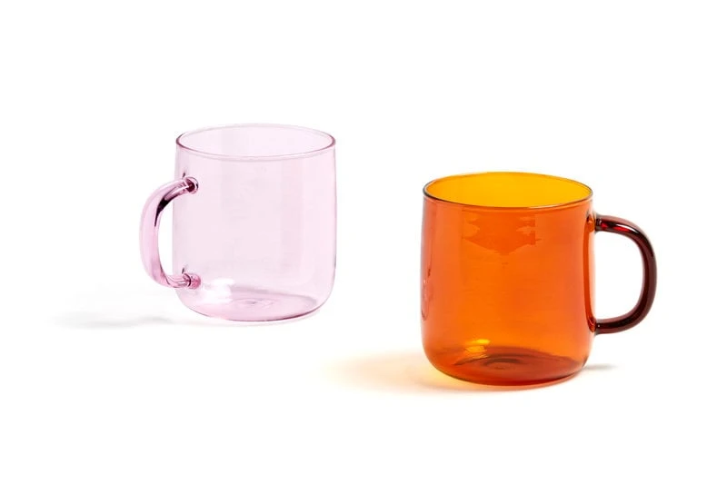 HAY Glass Mug, Pink 4 HAY Glass Mug, Pink - Image 4