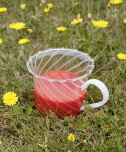 HAY Glass Cup, 2 Pcs, White Swirl -Hay Borosilicate Cup white swirl