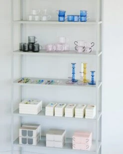 HAY Glass Cup, 2 Pcs, White Swirl -Hay Borosilicate family Flare family Glass Spoons family