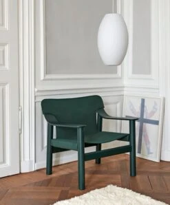 Hay -Hay Bubble Lamp Cigar M Bernard green canvas cover hunter wb lacquer beech base
