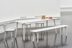 HAY J77 Chair, Warm Grey -Hay CPH Deux 210 Table CPH Deux 215 Bench J104 J77role