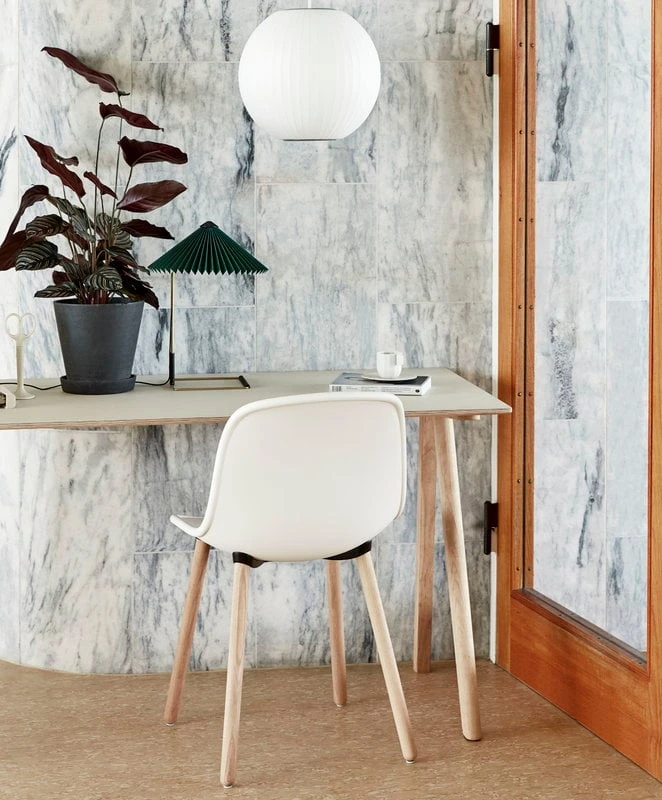 HAY CPH90 Desk, Soaped Oak - Off White Lino 2 HAY CPH90 Desk, Soaped Oak - Off White Lino - Image 2