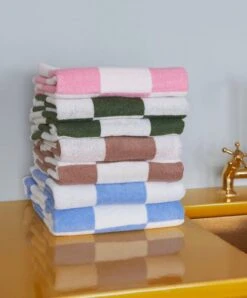 HAY Check Hand Towel, Pink 10 HAY Check Hand Towel, Pink -Hay Check Hand Towel family