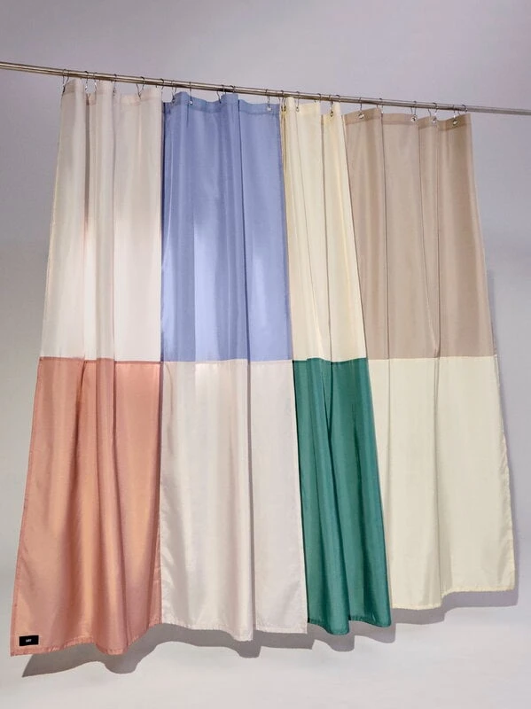 HAY Check Shower Curtain, Blue 4 HAY Check Shower Curtain, Blue - Image 4