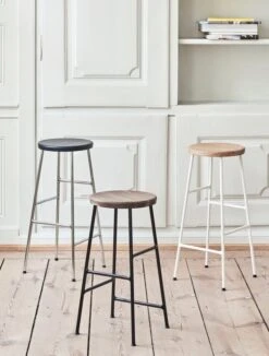 HAY Cornet Bar Stool, High, Cream White - Oiled Oak -Hay Cornet Bar Stool