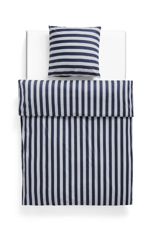 HAY Été Pillowcase, Midnight Blue - Light Grey 2 HAY Été Pillowcase, Midnight Blue - Light Grey - Image 2