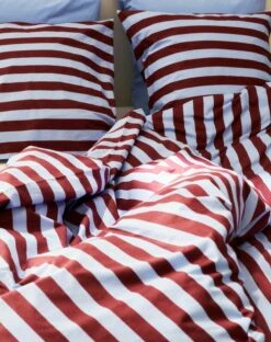 HAY Été Pillowcase, Bordeaux - Sky Blue 7 HAY Été Pillowcase, Bordeaux - Sky Blue -Hay Ete Duvet Cover Ete Pillowcase bordeaux and sky blue