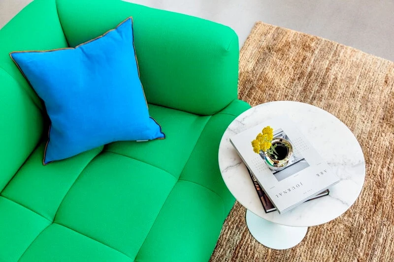 HAY Quilton 3-seater Sofa, Green Vidar 932 3 HAY Quilton 3-seater Sofa, Green Vidar 932 - Image 3