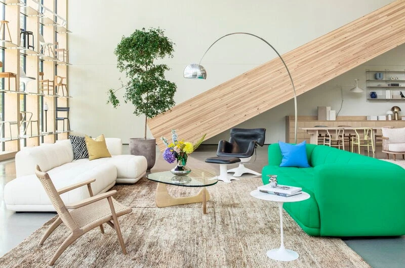 HAY Quilton 3-seater Sofa, Green Vidar 932 6 HAY Quilton 3-seater Sofa, Green Vidar 932 - Image 6