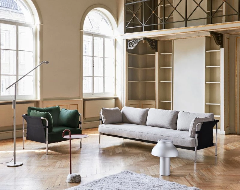 HAY Can Lounge Chair, Steelcut 975 - Black Canvas - Black Frame 2 HAY Can Lounge Chair, Steelcut 975 - Black Canvas - Black Frame - Image 2