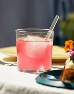 HAY Sip Cocktail Straws, 6 Pcs, Glass -Hay Glass Sip Cocktail Straw