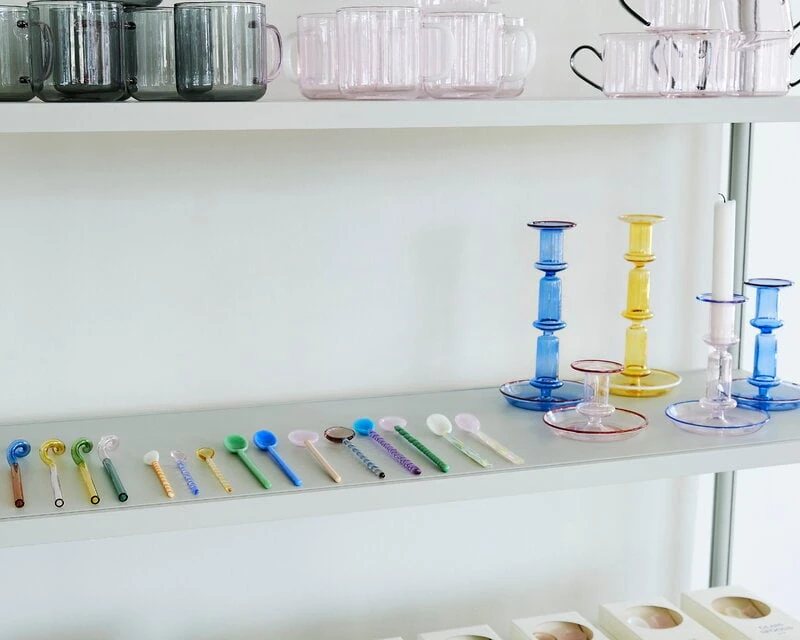 HAY Flare Candleholder, Tall, Yellow With White Rim 5 HAY Flare Candleholder, Tall, Yellow With White Rim - Image 5