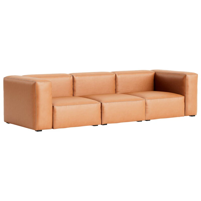 HAY Mags Soft 3-seater Sofa, Comb.1 High Arm, Nougat Leather Sense 1 HAY Mags Soft 3-seater Sofa, Comb.1 High Arm, Nougat Leather Sense