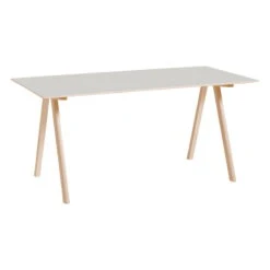 HAY CPH10 Table, 160 X 80 Cm, Soaped Oak - Off White Lino
