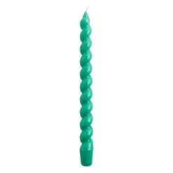 HAY Long Spiral Candle, Green