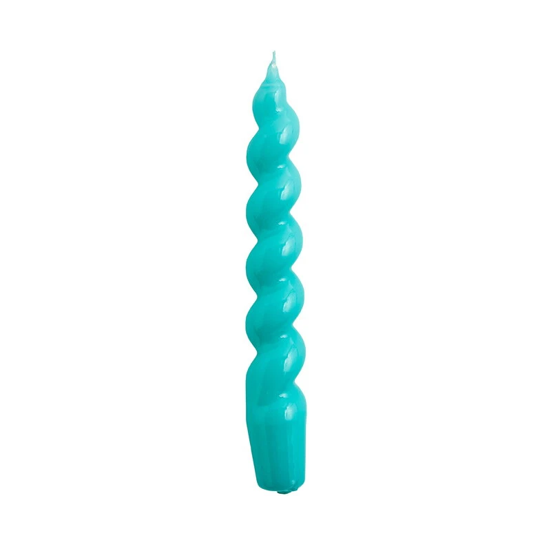 HAY Spiral Candle, Green Aqua 1 HAY Spiral Candle, Green Aqua