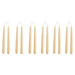 HAY Mini Conical Candles, Set Of 12, Beige