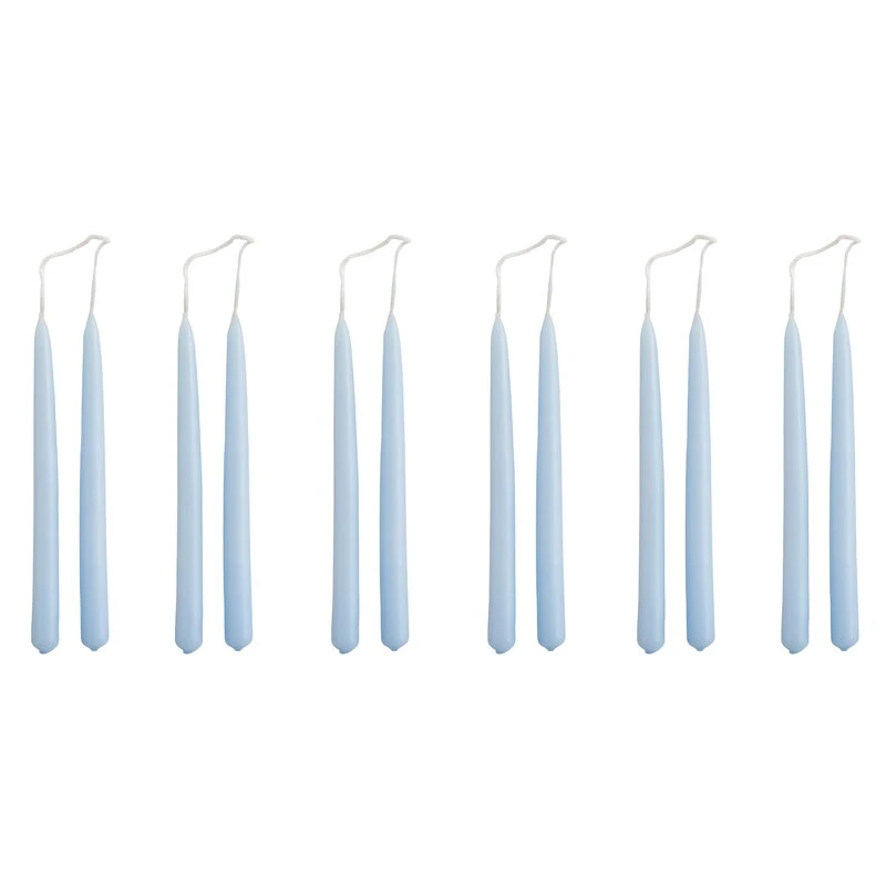 HAY Mini Conical Candles, Set Of 12, Light Blue 1 HAY Mini Conical Candles, Set Of 12, Light Blue