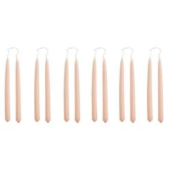 HAY Mini Conical Candles, Set Of 12, Light Rose