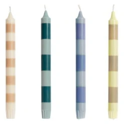 HAY Stripe Candle, 4 Pcs, Douce