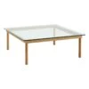 HAY Kofi Table 100 X 100 Cm, Lacquered Oak - Clear Glass