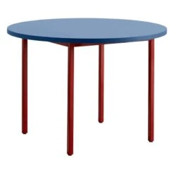 HAY Two-Colour Table, 105 Cm, Maroon Red - Blue