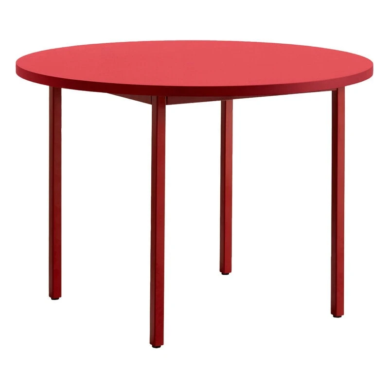 HAY Two-Colour Table, 105 Cm, Maroon Red - Red 1 HAY Two-Colour Table, 105 Cm, Maroon Red - Red