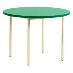 HAY Two-Colour Table, 105 Cm, Ivory - Green Mint
