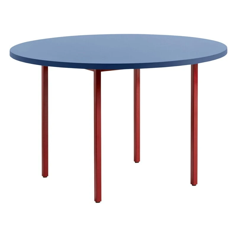HAY Two-Colour Table, 120 Cm, Maroon Red - Blue 1 HAY Two-Colour Table, 120 Cm, Maroon Red - Blue