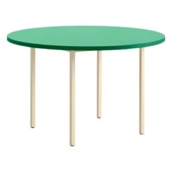 HAY Two-Colour Table, 120 Cm, Ivory - Green Mint
