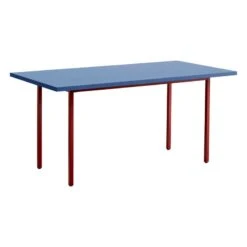 HAY Two-Colour Table, 160 X 82 Cm, Maroon Red - Blue