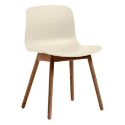 HAY About A Chair AAC12 Eco, Lacquered Walnut - Cream White