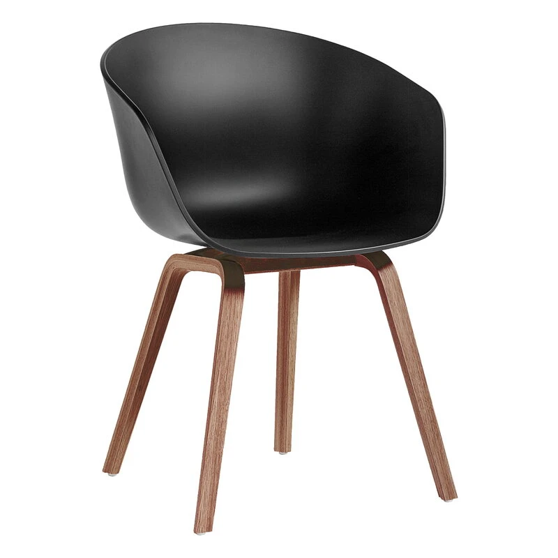 HAY About A Chair AAC22, Lacquered Walnut - Black 1 HAY About A Chair AAC22, Lacquered Walnut - Black