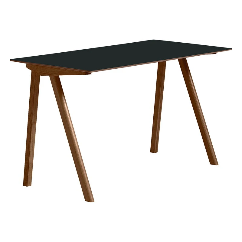 HAY CPH90 Desk, Lacquered Walnut - Dark Grey Lino 1 HAY CPH90 Desk, Lacquered Walnut - Dark Grey Lino