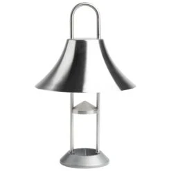 HAY Mousqueton Portable Table Lamp, Brushed Stainless Steel