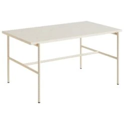 HAY Rebar Coffee Table, 80 X 49 Cm, Alabaster - Beige Marble