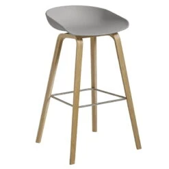 HAY About A Stool AAS32, 75 Cm, Soaped Oak - Grey