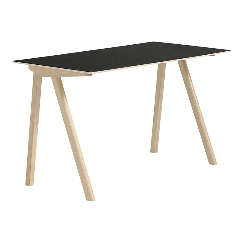 HAY CPH90 Desk, Lacquered Oak - Black Lino 1 HAY CPH90 Desk, Lacquered Oak - Black Lino