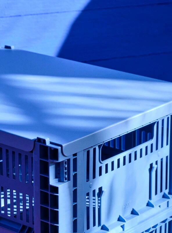 HAY Colour Crate, M, Recycled Plastic, Electric Blue 5 HAY Colour Crate, M, Recycled Plastic, Electric Blue - Image 5